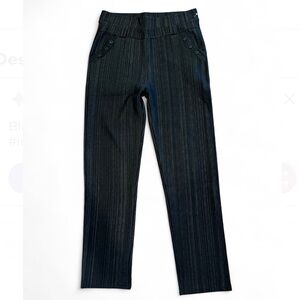 Chic Black Pinstripe Trousers